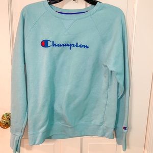 turquoise champion crewneck